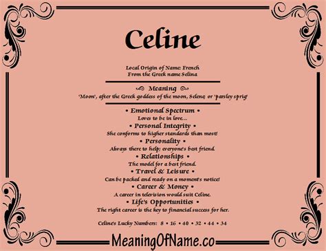 nicknames for the name Celine